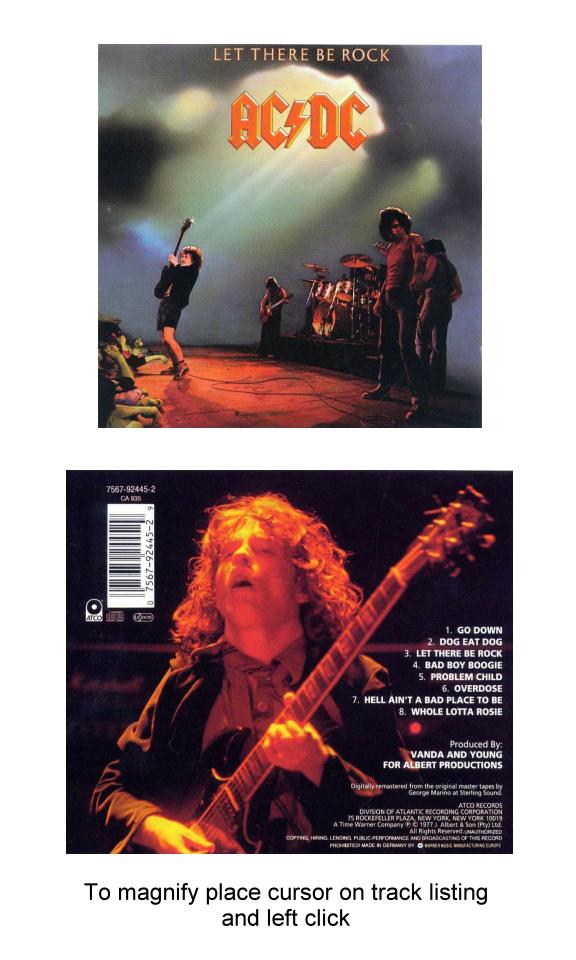 AC/DC Let There Be Rock CD
