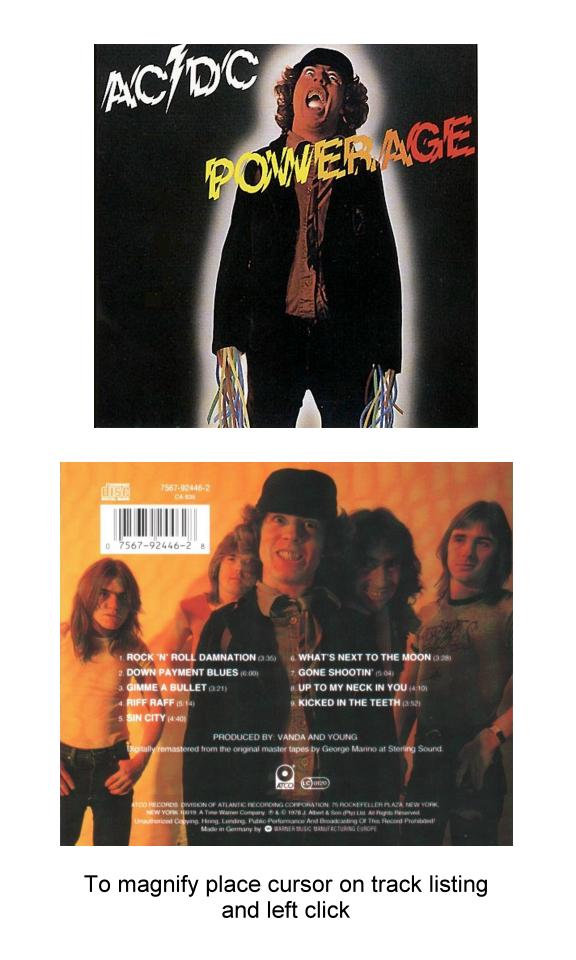AC/DC Powerage CD